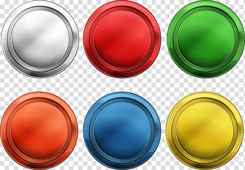 Euclidean Illustration, hand-painted colored round button transparent background PNG clipart
