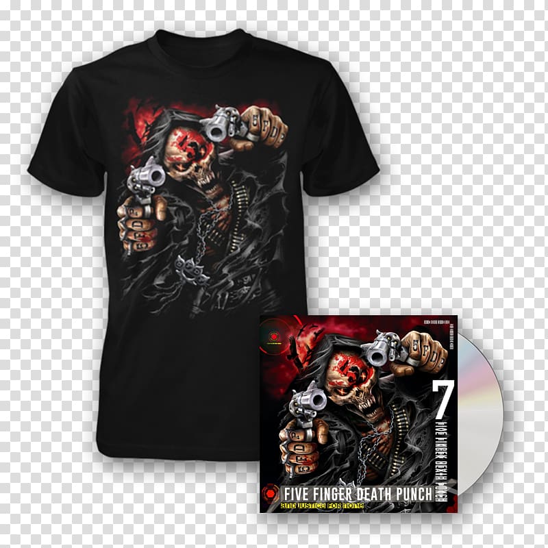 Five Finger Death Punch And Justice for None Album T-shirt Music, T-shirt transparent background PNG clipart
