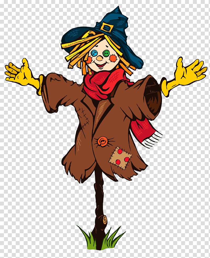 brown dressed scarecrow illustration, Scarecrow , Scarecrow transparent background PNG clipart