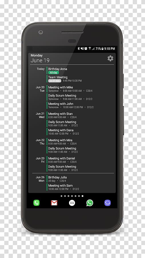Smartphone Feature phone Calendar Widget Android, smartphone transparent background PNG clipart
