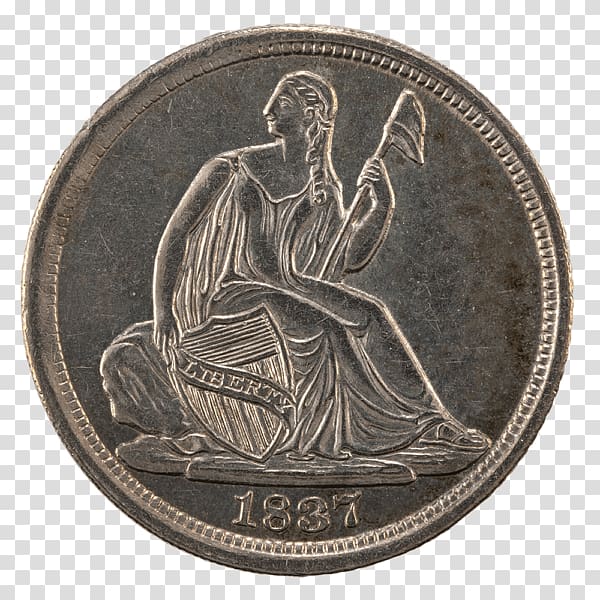 Quarter United States Seated Liberty coinage Dime Nickel, United States Seated Liberty Coinage transparent background PNG clipart