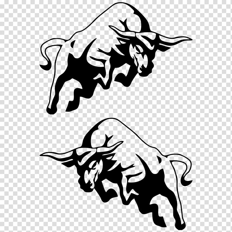 Charging Bull Cattle , car decals transparent background PNG clipart