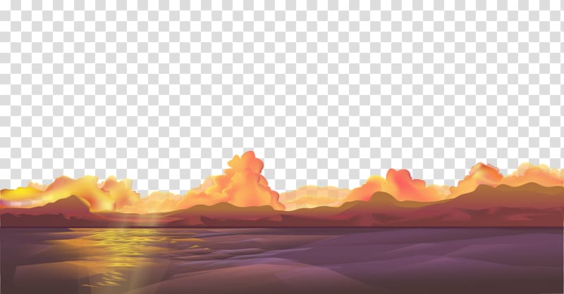 Sunset Night Afterglow Euclidean , material Twilight Night transparent background PNG clipart