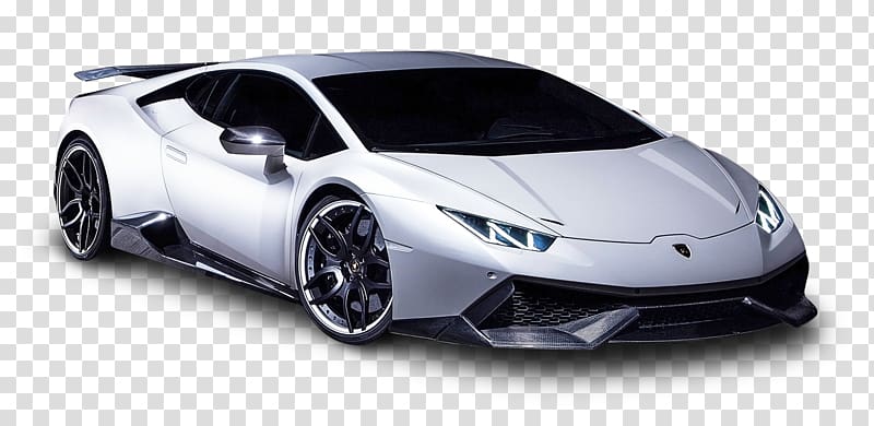 silver supercar, 2015 Lamborghini Huracan 2017 Lamborghini Huracan 2017 Lamborghini Aventador Coupe Car, White Lamborghini Huracan Car transparent background PNG clipart