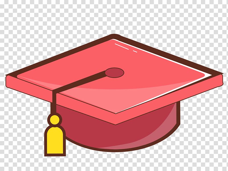 Hat Red Bachelors degree, red bachelor cap material transparent background PNG clipart