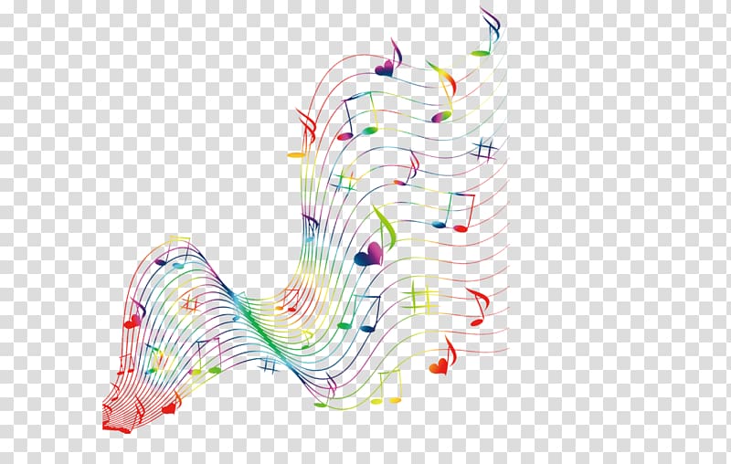 musical notes illustration, Graphic design Musical note Illustration, Color music notes transparent background PNG clipart