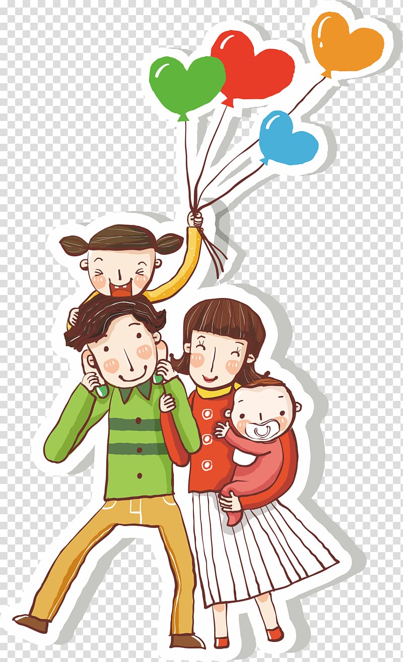 Qingming Family Child Parent, Happy one transparent background PNG clipart