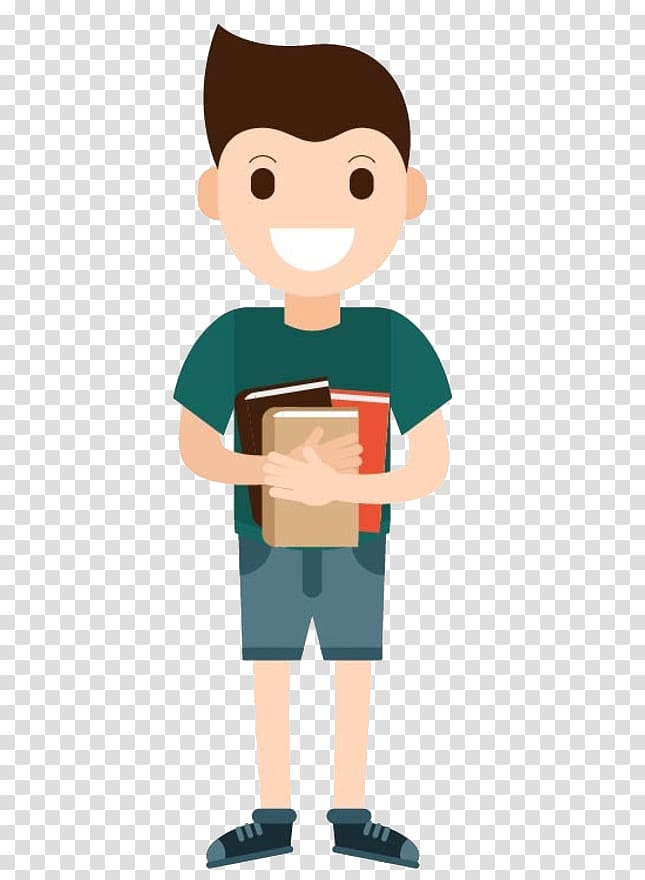 Student Lesson Learning, A child holding books transparent background PNG clipart