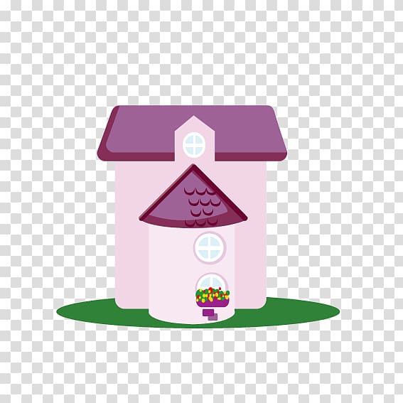 Pink Cartoon , pink cartoon house transparent background PNG clipart