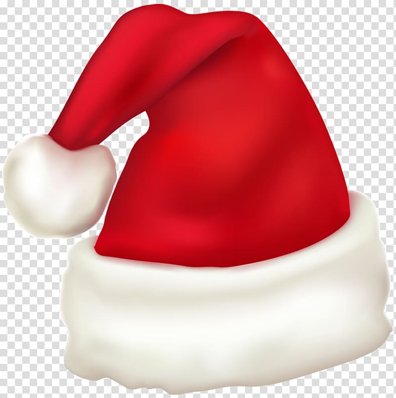 red and white Santa Claus hat, Santa Claus Hat , Large Santa Hat transparent background PNG clipart