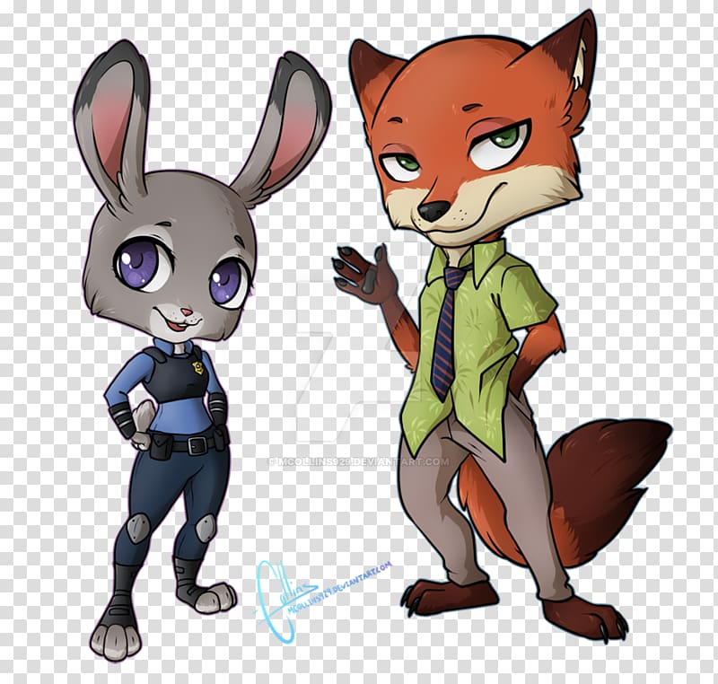 Nick Wilde Lt. Judy Hopps Gideon Grey Drawing YouTube, anthropomorphic animals transparent background PNG clipart