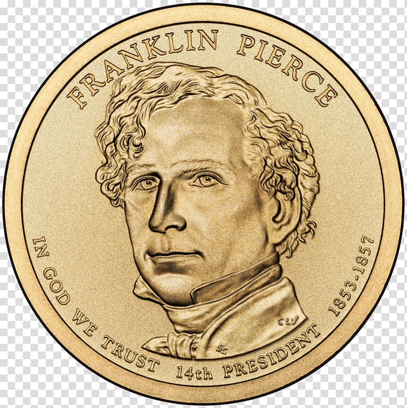 Franklin Pierce United States Presidential $1 Coin Program Dollar coin, united states transparent background PNG clipart