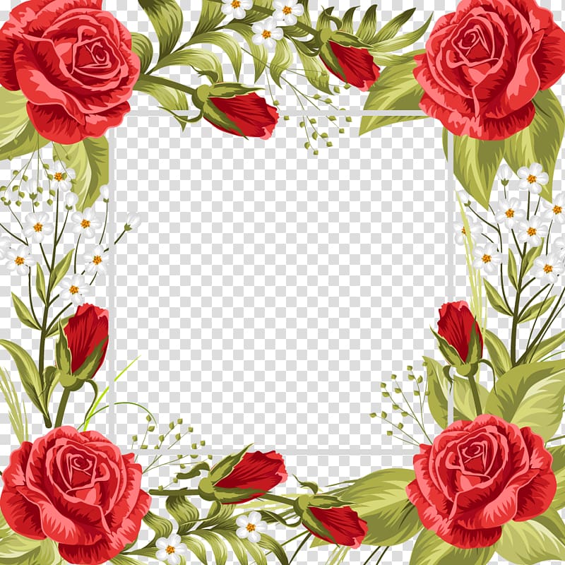 red,white, and green flower frame illustration, Wedding invitation Greeting card Rose Flower, Flowers invitations transparent background PNG clipart