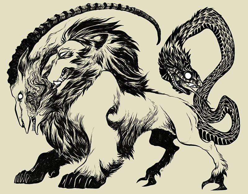 Goat Dungeons & Dragons Lion Pathfinder Roleplaying Game, Chimera transparent background PNG clipart