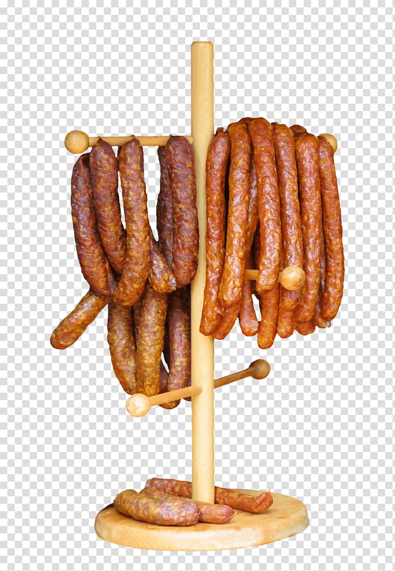 bunch of sausages, Sausages Hanging To Dry transparent background PNG clipart