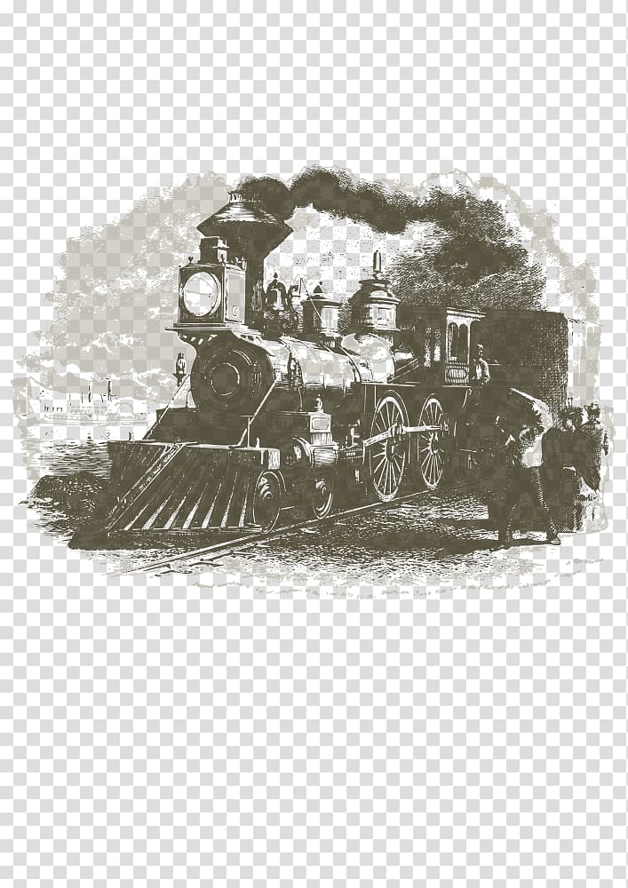 Steam locomotive Vehicle White Font, others transparent background PNG clipart