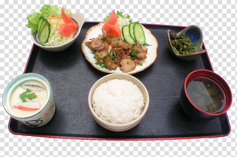 Okazu Chinese cuisine Pork shogayaki Japanese Cuisine Ginger, Ginger pork roast Packages transparent background PNG clipart