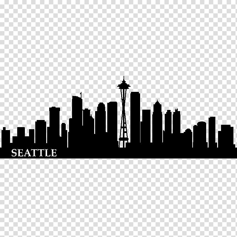 Downtown Seattle Wall decal Skyline Cityscape New York City, cityscape transparent background PNG clipart