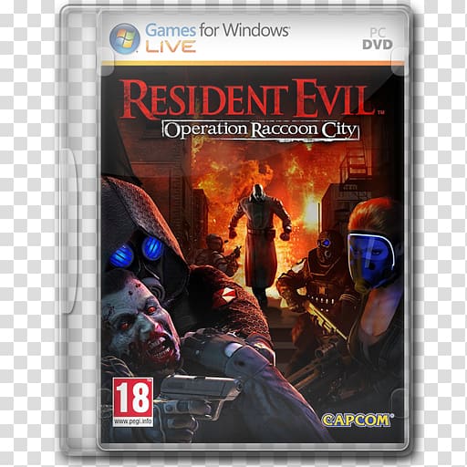 Windows Resident Evil Operation Raccoon City case, action figure pc game film video game software, Resident Evil Operation Raccoon City transparent background PNG clipart