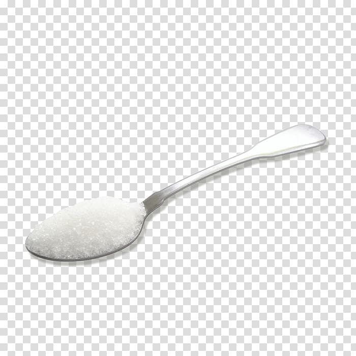 silver spoon with white crystal powders, Teaspoon Sugar spoon Food, sugar transparent background PNG clipart