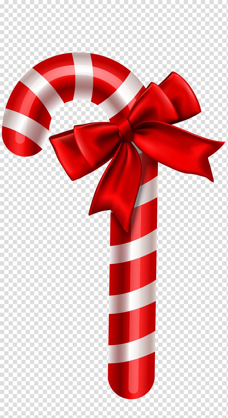 Candy cane Christmas ornament , Christmas candy transparent background PNG clipart