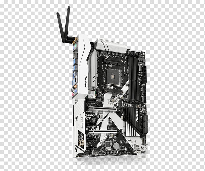 Socket AM4 ASRock X370 Killer SLI/ac Scalable Link Interface Motherboard ATX, others transparent background PNG clipart