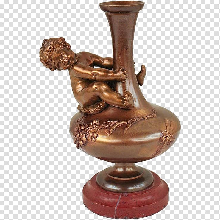 Vase Bronze sculpture Statue, vase transparent background PNG clipart