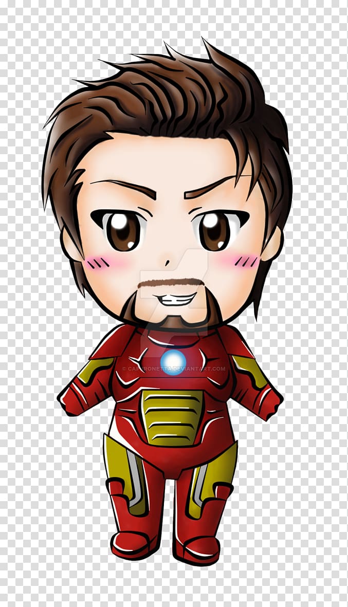 Iron Man Drawing Chibi Cartoon, robert downey jr transparent background PNG clipart