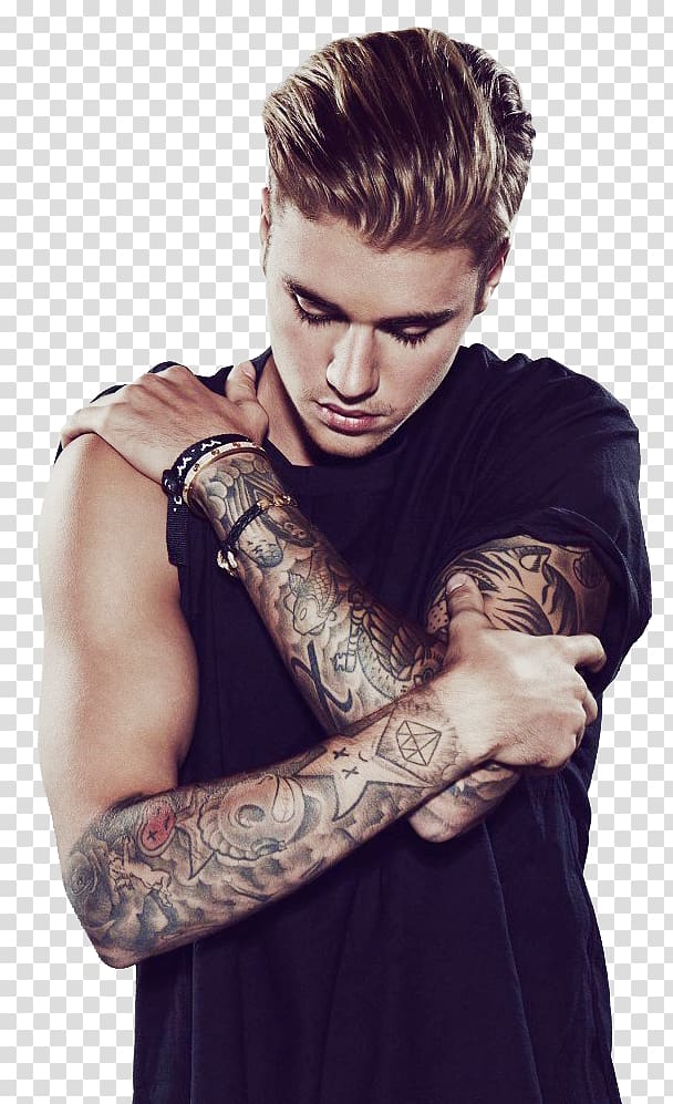Justin Bieber Sleeve tattoo Tattoo artist, justin bieber transparent background PNG clipart
