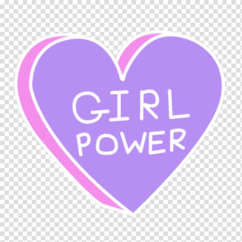 Purple heart with girl power text illustration, Girl power Feminism Female  Woman Desktop , girl power transparent background PNG clipart