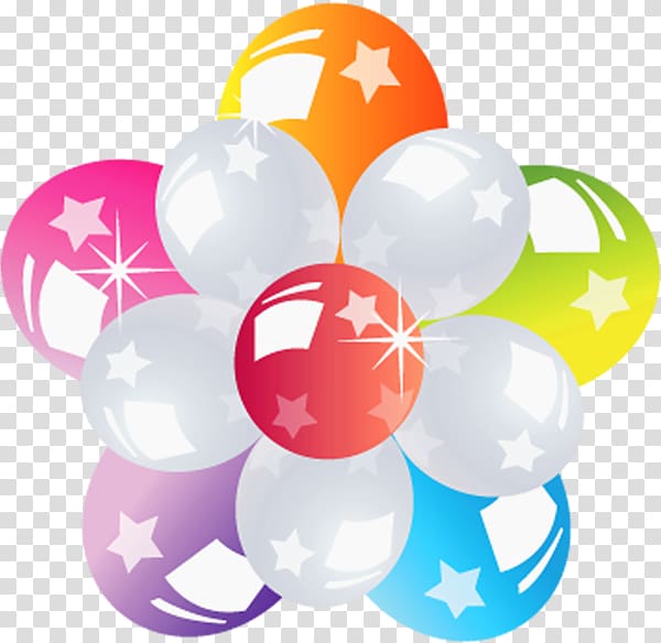Balloon , Composition of balloons Flowers transparent background PNG clipart