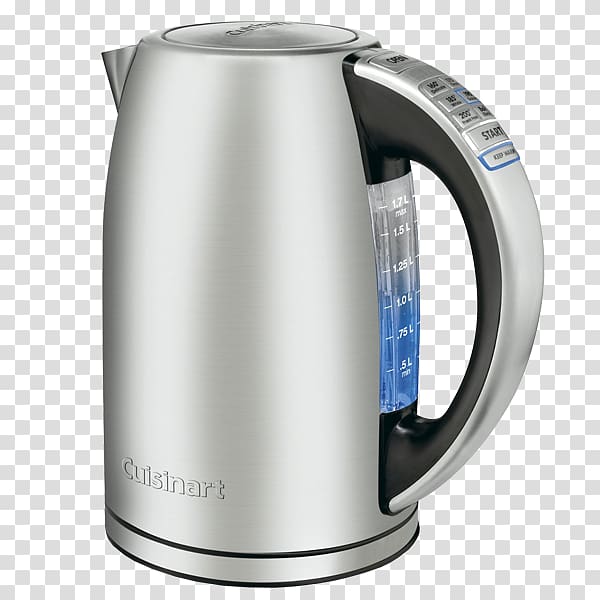Electric kettle Stainless steel Cuisinart Cordless, Electric Kettle transparent background PNG clipart