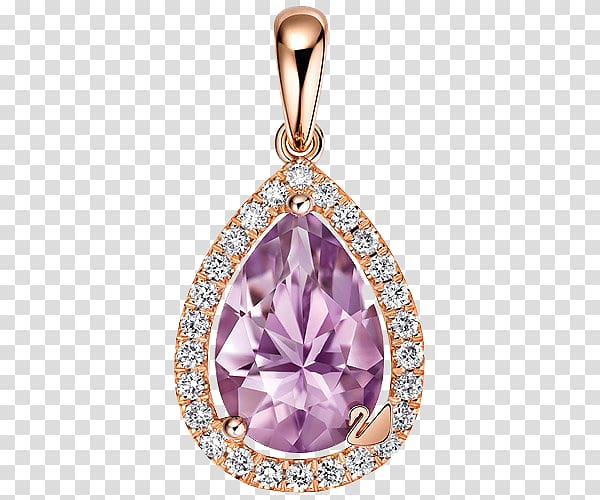 Amethyst Swarovski AG Jewellery Pendant Diamond, Swarovski jewelry pendant drops transparent background PNG clipart