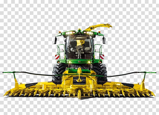 John Deere Forage harvester Tractor Hay rake Agriculture, agricultural machine transparent background PNG clipart