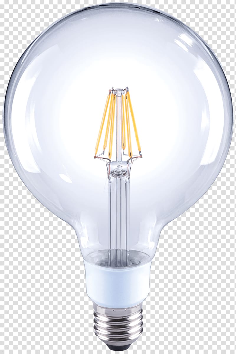 Incandescent light bulb LED lamp Edison screw Light-emitting diode, violet filament transparent background PNG clipart
