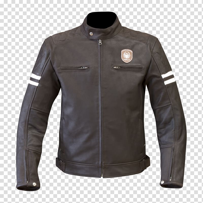 Leather jacket T-shirt Waxed jacket, solid leather coat transparent background PNG clipart
