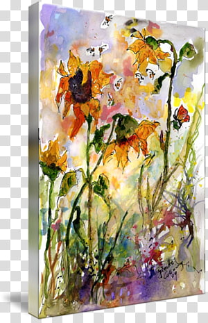 Floral design Watercolor painting Art Still life Flower, watercolor bee transparent background PNG clipart thumbnail