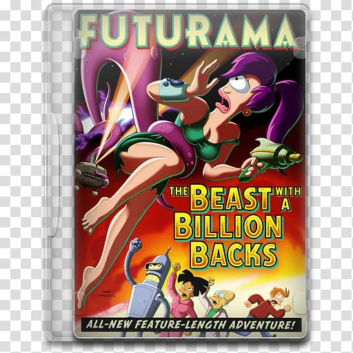 Planet Express Ship Philip J. Fry Film poster, Futurama The Beast With A Billion Backs transparent background PNG clipart