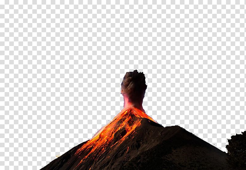 Volcano Magma xc9ruption volcanique, Volcano eruption transparent background PNG clipart