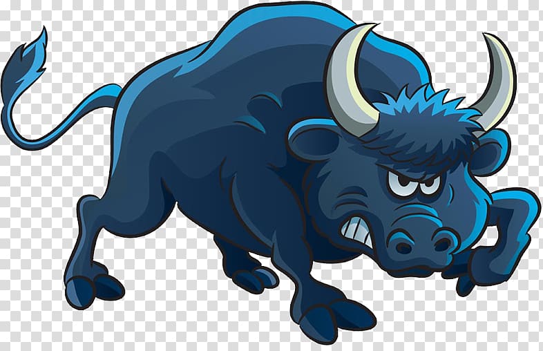 Bull Cartoon Illustration, Angry cow transparent background PNG clipart