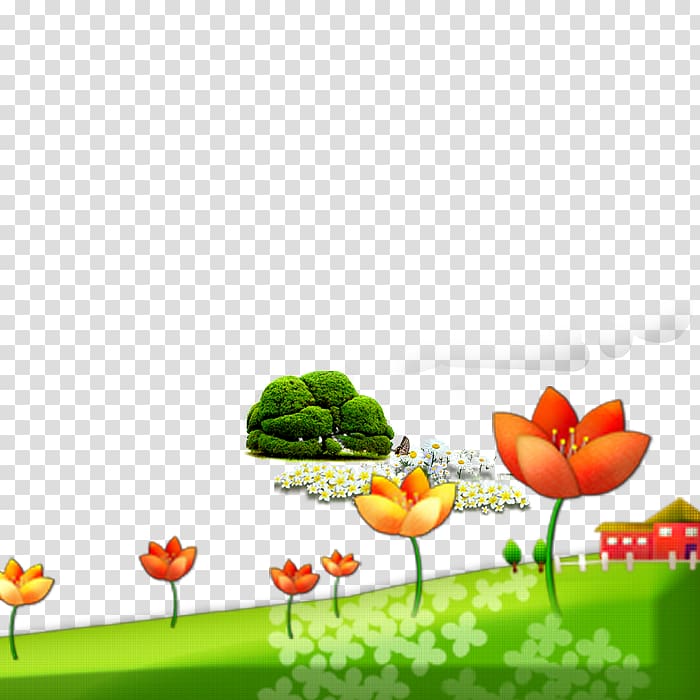 Children\'s Day Poster, Flower meadow transparent background PNG clipart