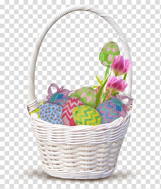 Easter egg Food Gift Baskets Plastic, Easter transparent background PNG clipart
