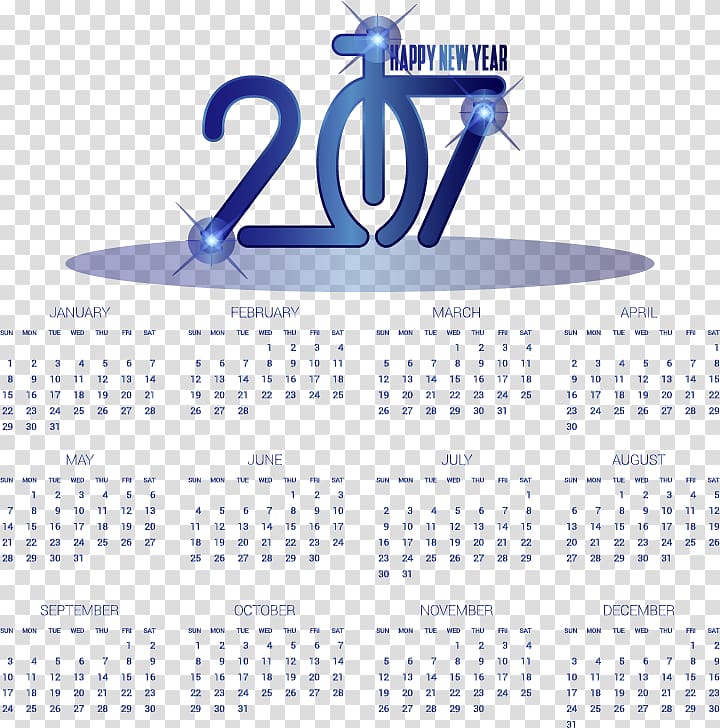 Calendario comercial Holiday Time, Gradient sapphire Business calendar transparent background PNG clipart
