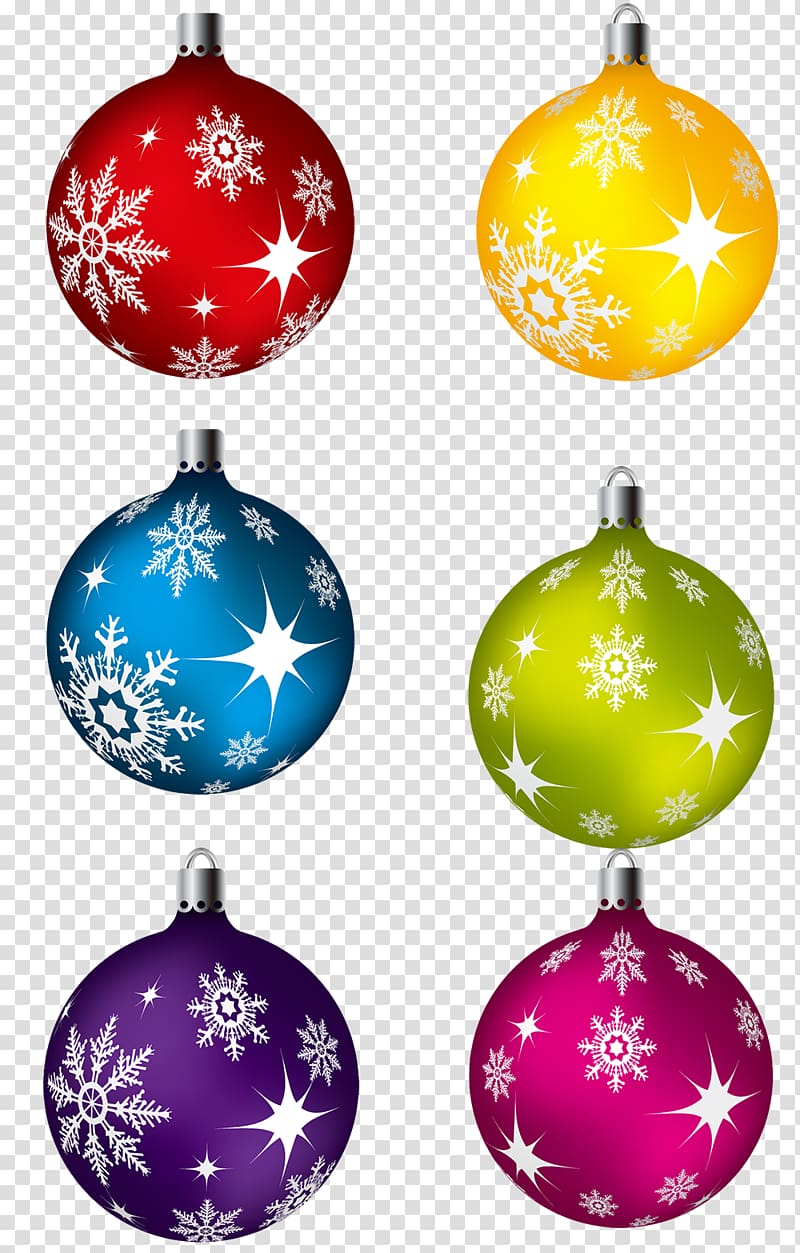 Santa Claus Christmas ornament Christmas decoration, The snowflake ball transparent background PNG clipart