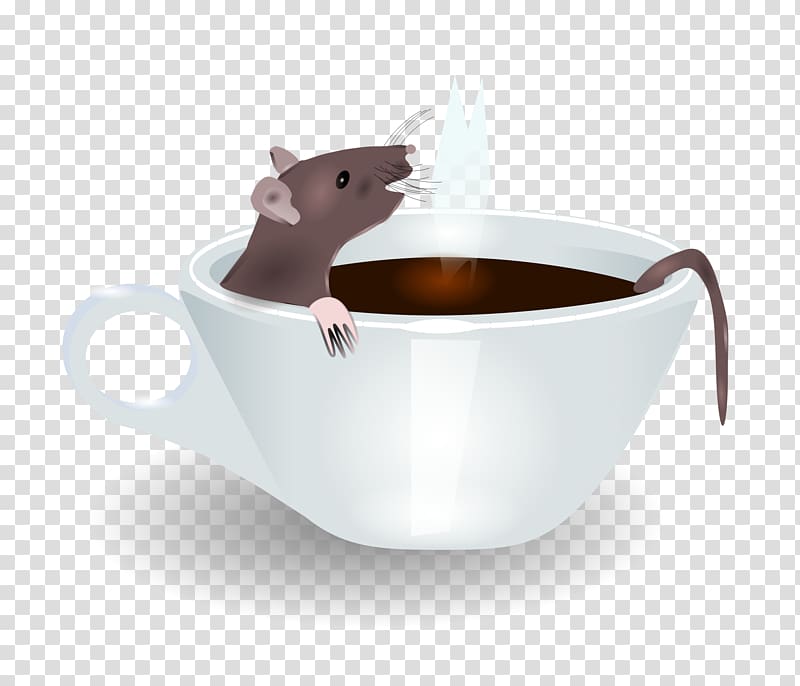 Coffee cup Laboratory rat Cafe, Red Beans transparent background PNG clipart