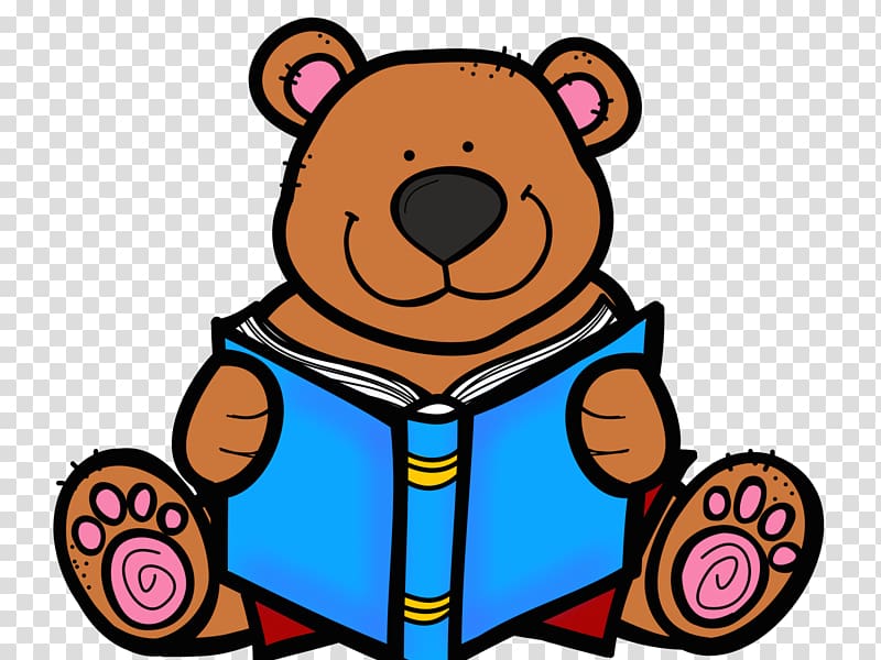 Bear Book Reading , World Poetry Day transparent background PNG clipart