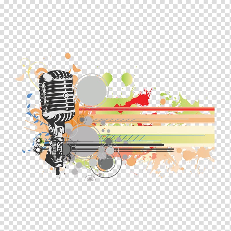 white and gray condenser microphone illustration, Background music Concert, watercolor and microphone transparent background PNG clipart