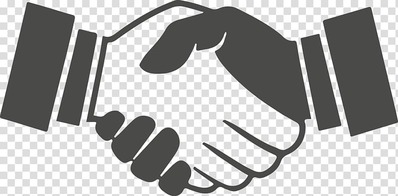 shake hand logo black and white