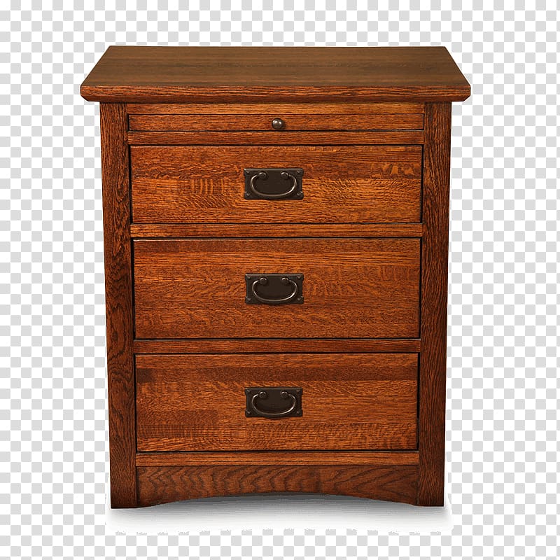 Bedside Tables Chest of drawers Mission style furniture, table transparent background PNG clipart