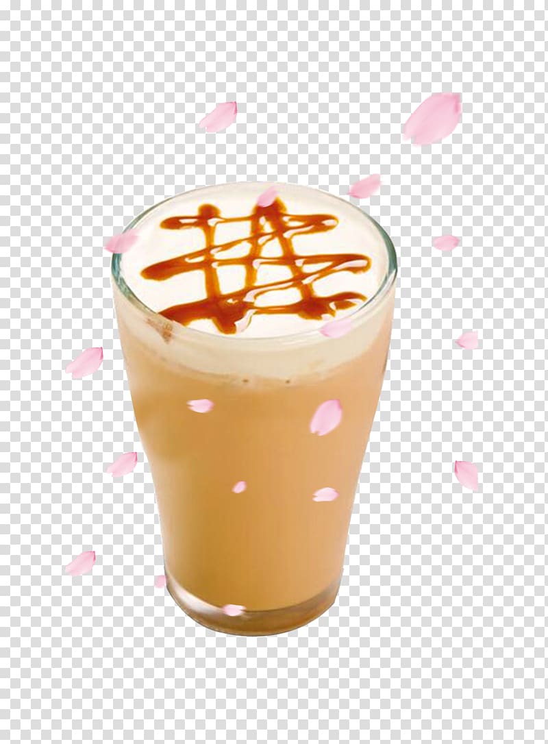 Coffee Tea Cafe Caramel, Cherry caramel coffee transparent background PNG clipart